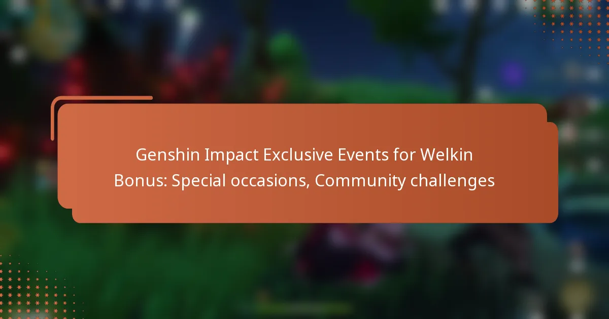 Genshin Impact Exclusive Events for Welkin Bonus: Special occasions, Community challenges