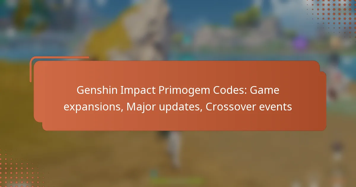Genshin Impact Primogem Codes: Game expansions, Major updates, Crossover events