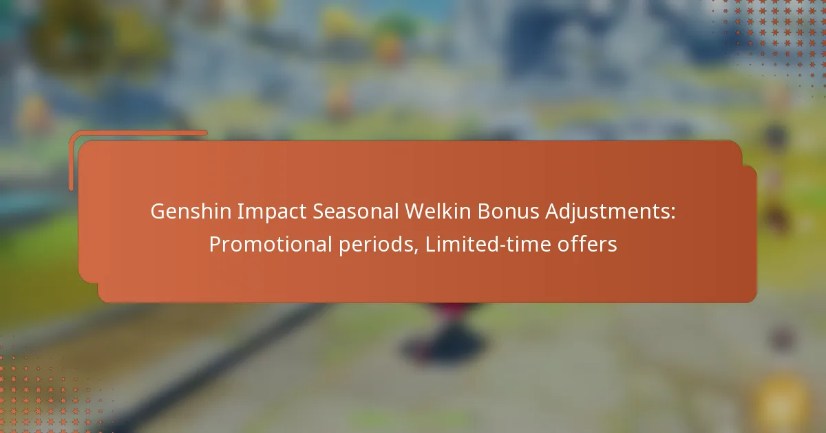 Genshin Impact Seasonal Welkin Bonus Adjustments: Promotional periods, Limited-time offers