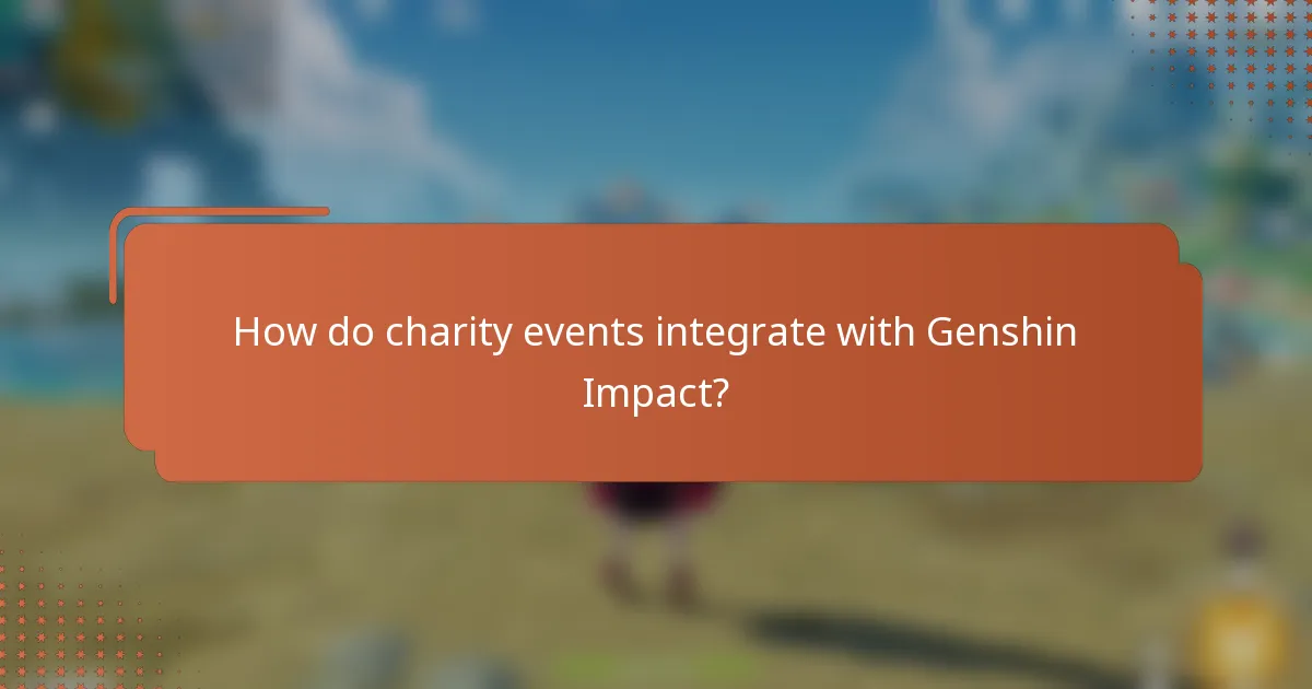 How do charity events integrate with Genshin Impact?