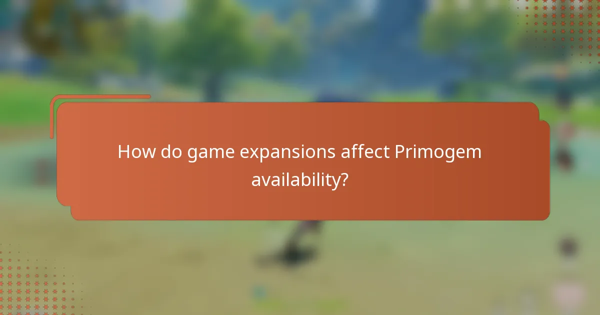 How do game expansions affect Primogem availability?