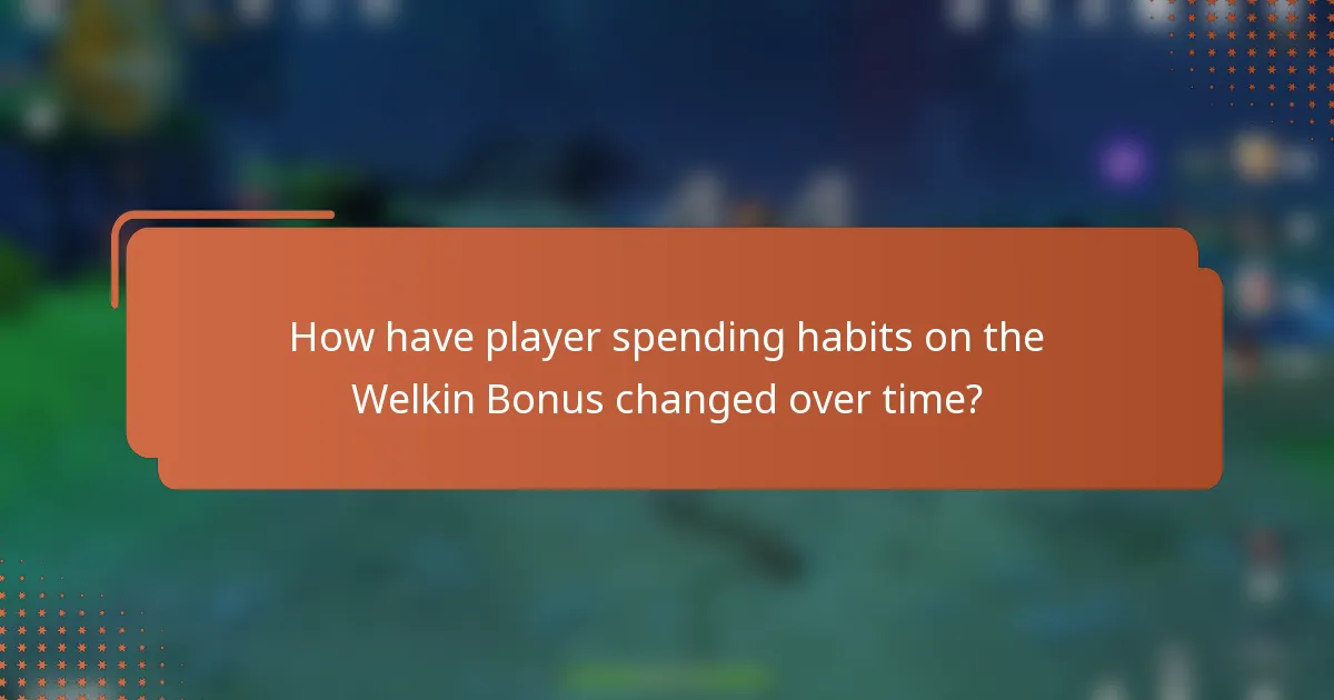 How have player spending habits on the Welkin Bonus changed over time?