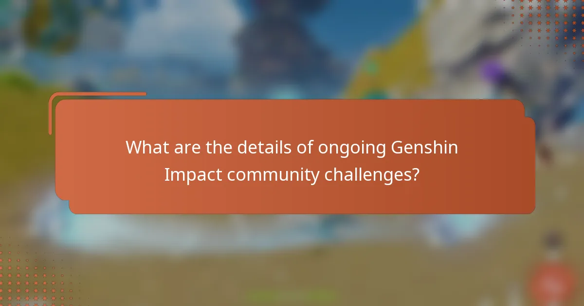 What are the details of ongoing Genshin Impact community challenges?