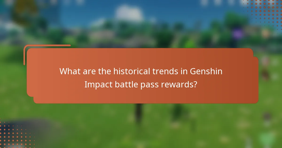 What are the historical trends in Genshin Impact battle pass rewards?