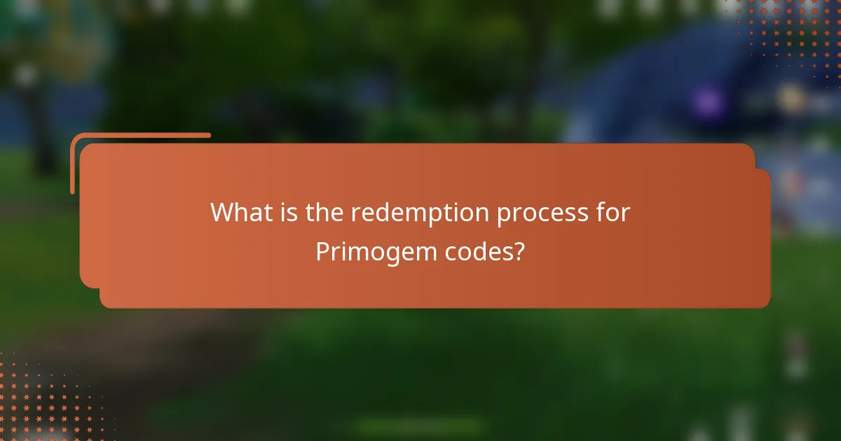 What is the redemption process for Primogem codes?