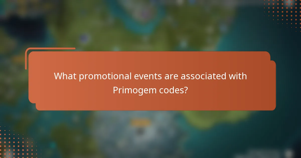 What promotional events are associated with Primogem codes?