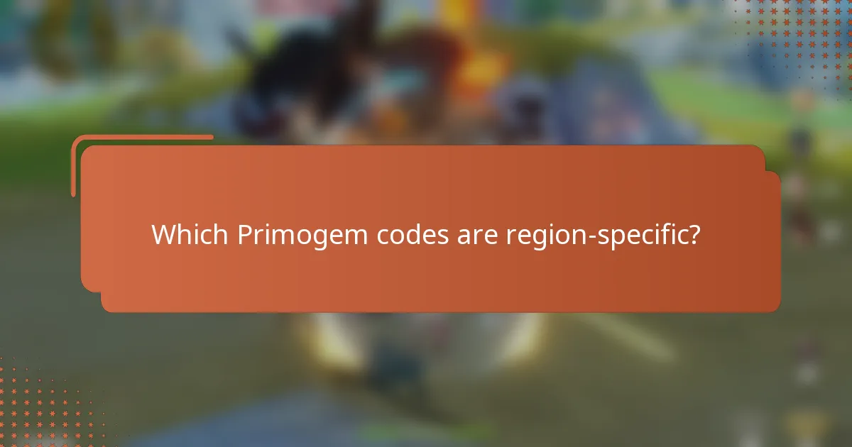 Which Primogem codes are region-specific?